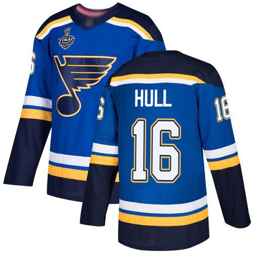 NHL St. Louis Blues Trikot #16 Brett Hull Blau Heim 2019 Stanley Cup